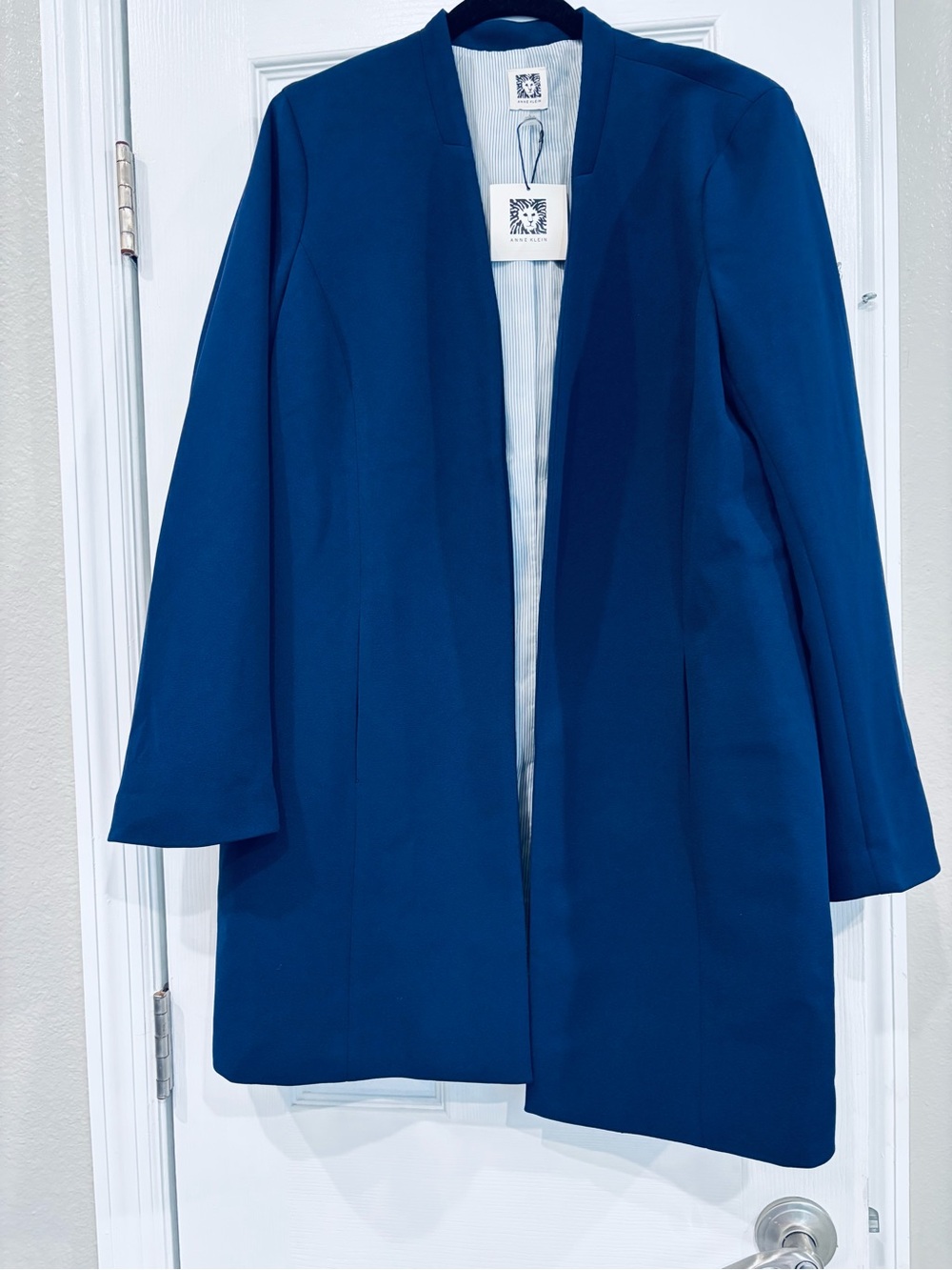 ❗️Anne Klein Navy Longline Blazer Coat NWT $169! - Picture 4 of 10